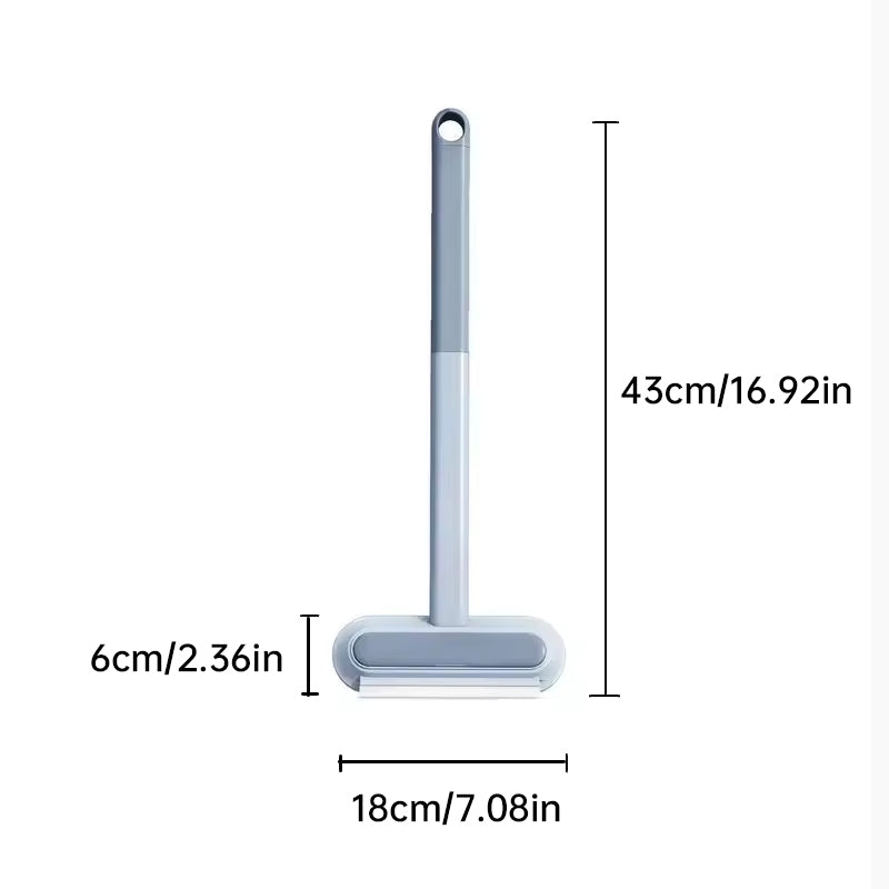 Product dimensions diagram of the 3-in-1 pet hair remover brush showing 43cm height.