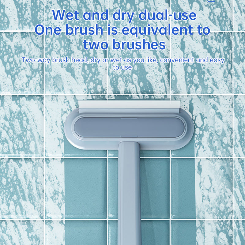 Dual-sided window screen pet fur cleaning tool against a tiled background.